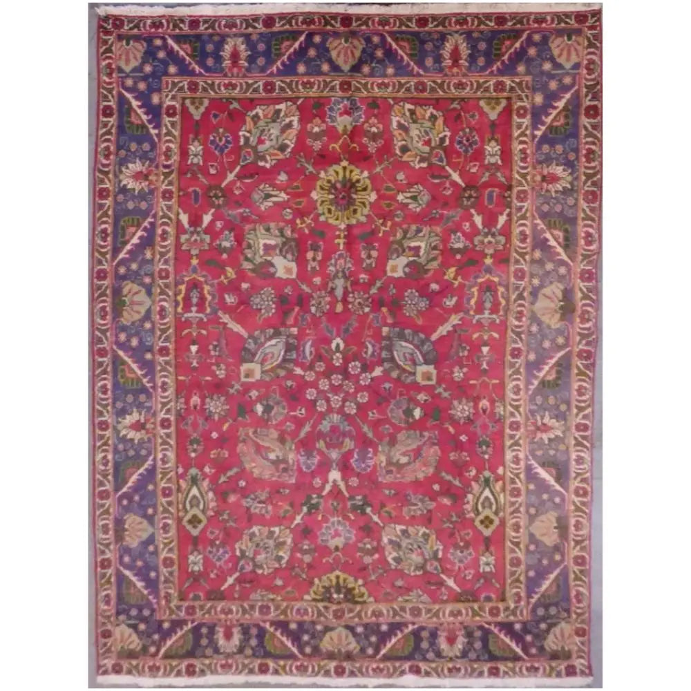 One Of The Kind Persian Tabriz Rug 9'8" x 6'3" zandirugs